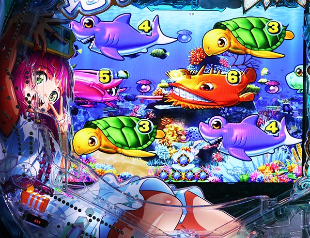 ぱちんこ・スーパー海物語IN地中海2・リーチ中のポイント