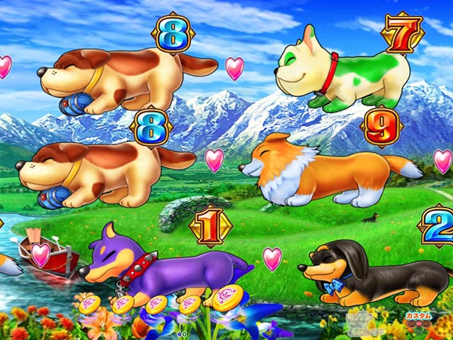 ぱちんこ・わんわんパラダイスCELEBRATION・わんわんモード中・主要演出