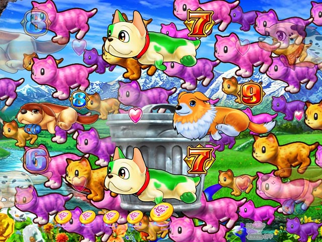 ぱちんこ・わんわんパラダイスCELEBRATION・わんわんモード中・主要演出