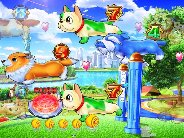 ぱちんこ・わんわんパラダイスCELEBRATION・ドッグランモード中・主要演出