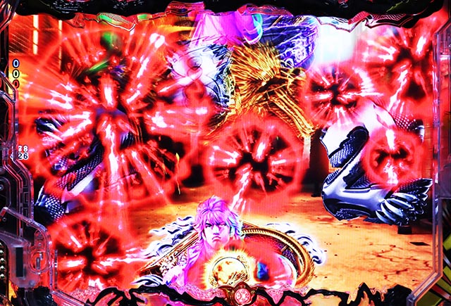 ぱちんこ・蒼天の拳羅龍・リーチ後予告