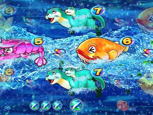 ぱちんこ・清流物語4・清流モード中リーチ