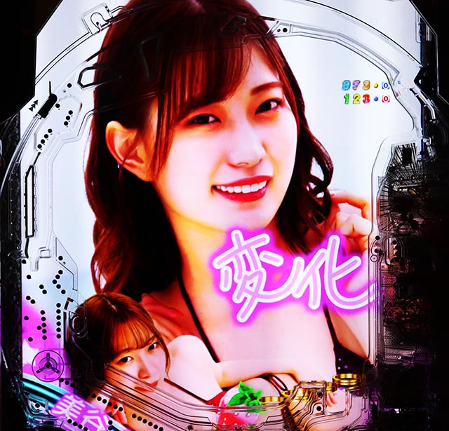 ぱちんこ・ジューシーハニー極嬢・リーチ前予告