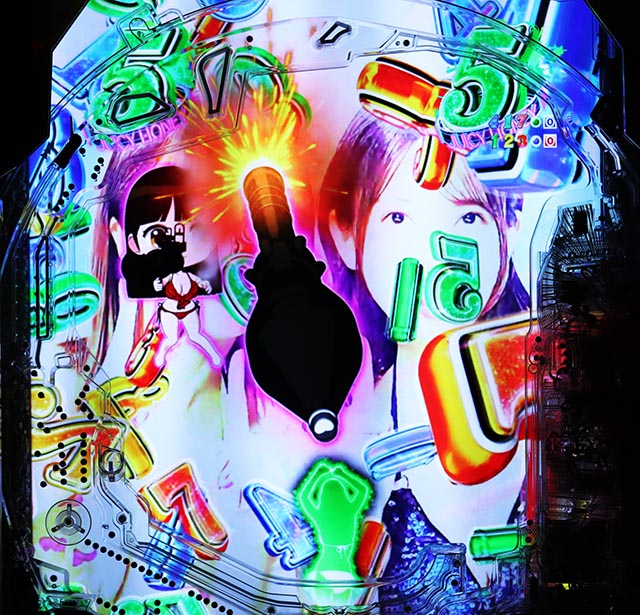 ぱちんこ・ジューシーハニー極嬢・リーチ後予告