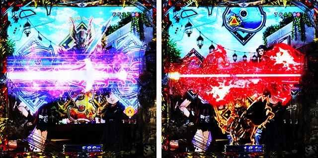 ぱちんこ・牙狼神速神撃3000LT・テンパイ後予告