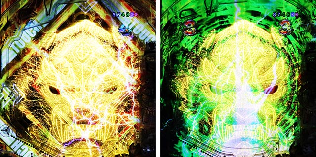 ぱちんこ・牙狼神速神撃3000LT・テンパイ後予告