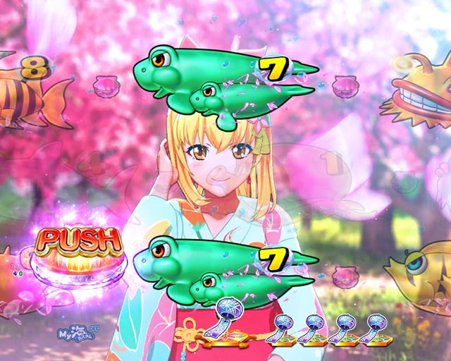 ぱちんこ・海物語 極JAPAN・春風モード中リーチ