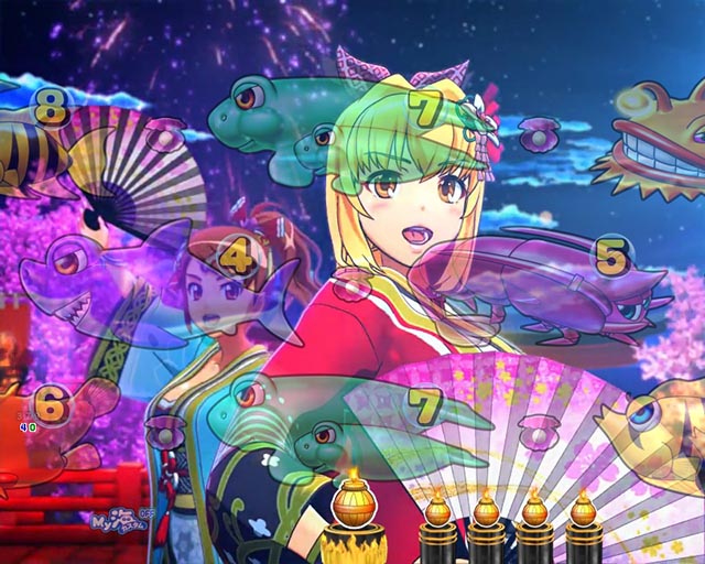 ぱちんこ・海物語 極JAPAN・花火モード中リーチ