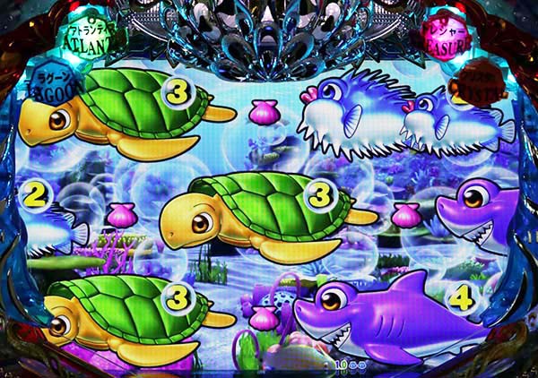 大海物語4スペシャル全ステージ共通予告・リーチ後泡前兆予告