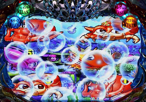 大海物語4スペシャル全ステージ共通予告・泡予告(ラグーンステージ)