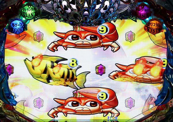 大海物語4スペシャル全ステージ共通予告・図柄ブレーキアクション予告