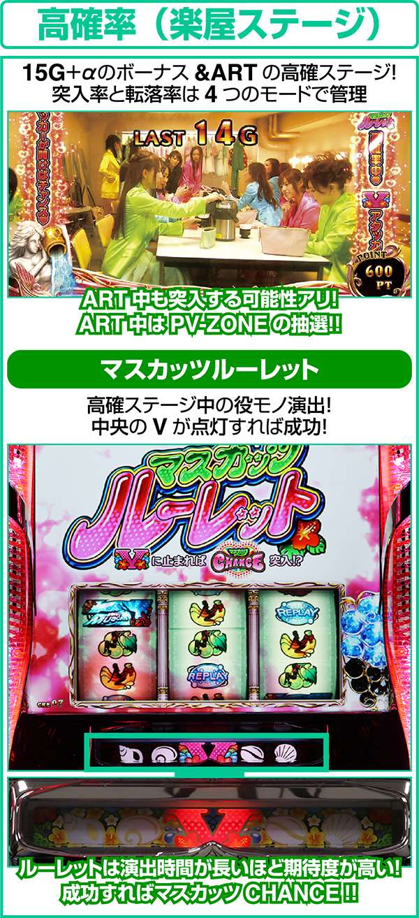 パチスロ恵比寿マスカッツ（パチスロ）設定判別・天井・ゾーン・解析