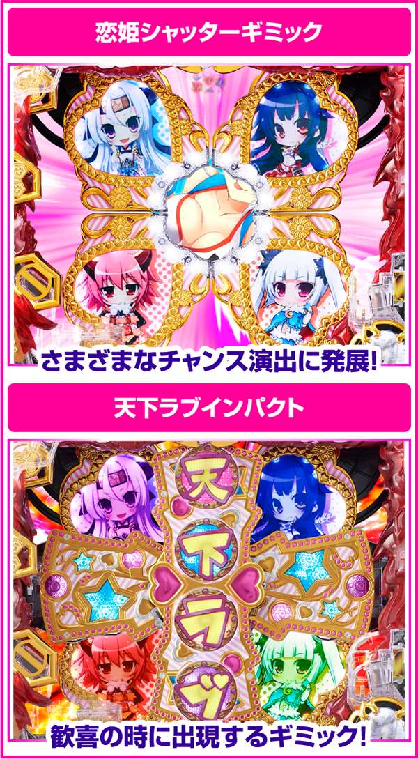 戦国恋姫　パチンコ　アミューズ CRA戦国†恋姫 FPW（パチンコ）スペック・保留・ボーダー・期待値・攻略