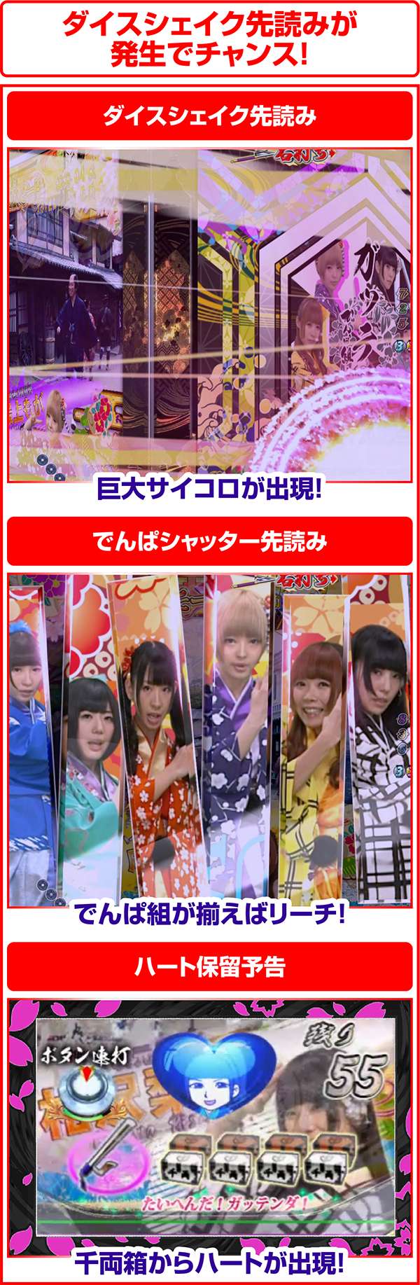 ぱちんこCR銭形平次withでんぱ組.inc（パチンコ）スペック・保留