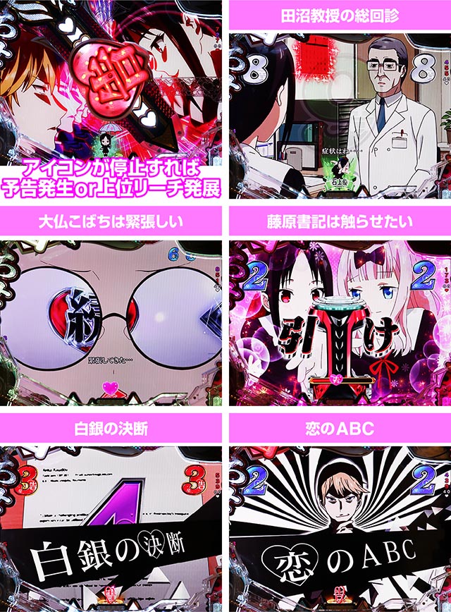 あ〜きゃん♬様　7点おまとめ かぐや様は告らせたいの演出信頼度まとめ！ 保留変化・先読みカスタム