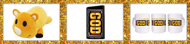 ツノッチもっちりクッション, GODグローケース, GODマグカップ