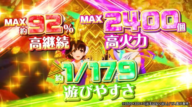 継続率MAX約92%×MAX2400個！ パチンコ『e冴えない彼女の育てかた』PV