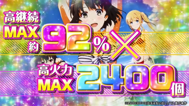 継続率MAX約92%×MAX2400個！ パチンコ『e冴えない彼女の育てかた』PV
