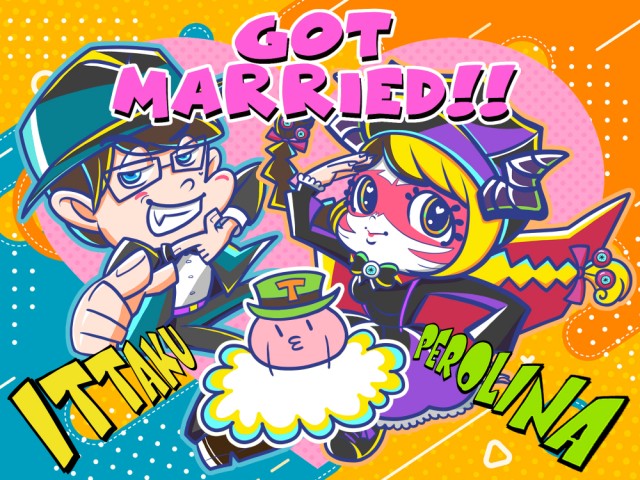 寺井一択と兎味ペロリナのイラスト