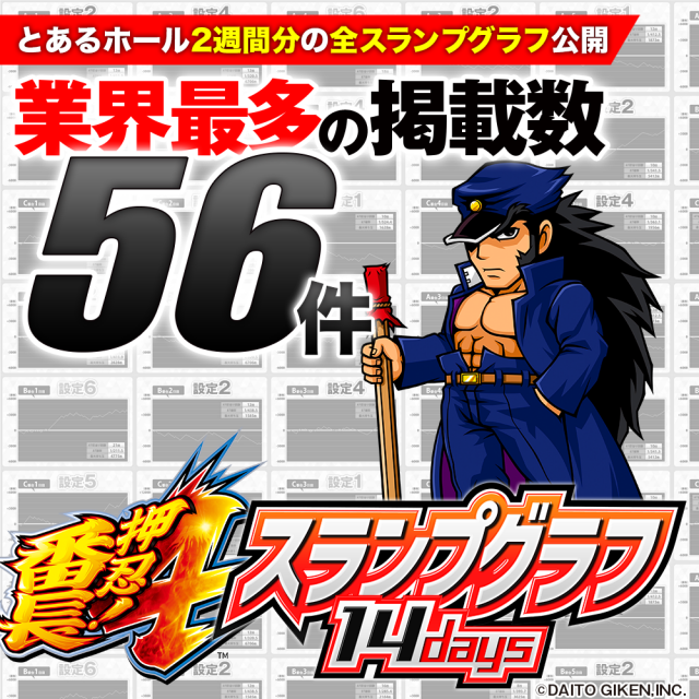 押忍！番長4』スランプグラフ56本掲載！ 設定6のグラフもあります