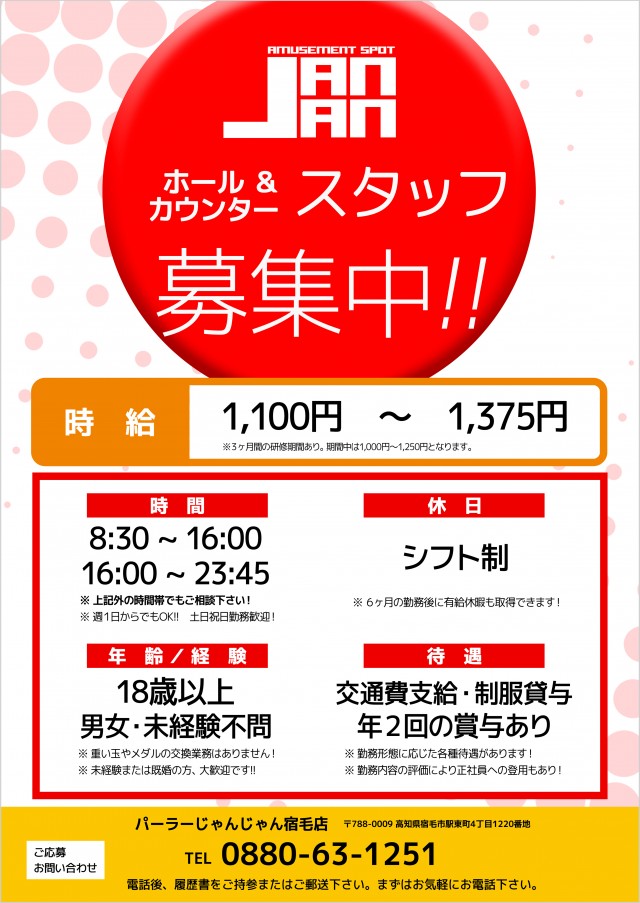 パーラーじゃんじゃん宿毛店の最新情報画像
