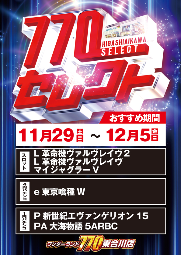 ワンダーランド７７０東合川店の最新情報画像