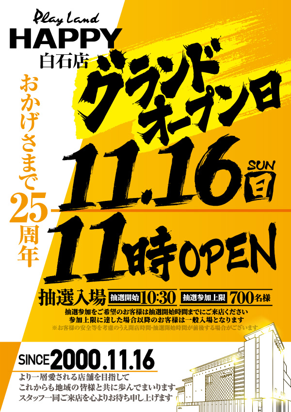 プレイランドハッピー白石店の最新情報画像