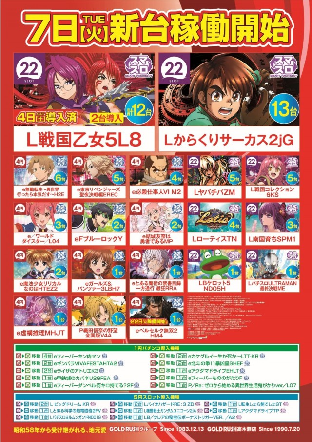 ゴールドラッシュ高木瀬店の最新情報画像