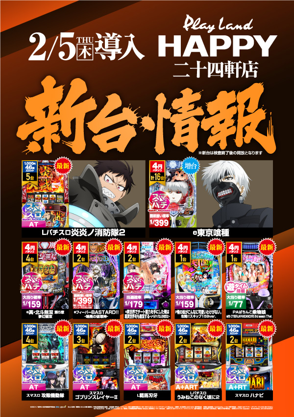 プレイランドハッピー二十四軒店の最新情報画像