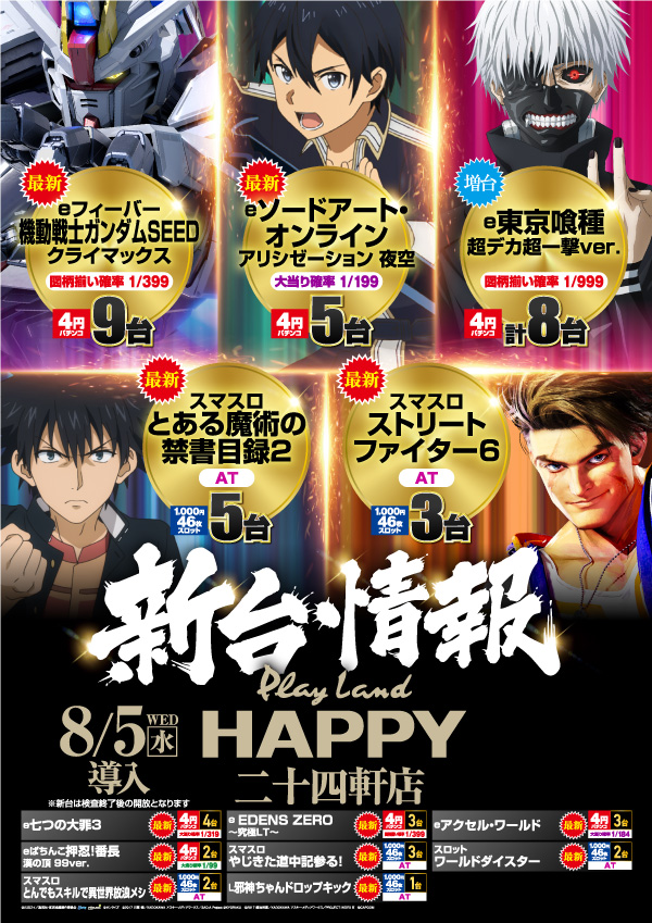 プレイランドハッピー二十四軒店の最新情報画像