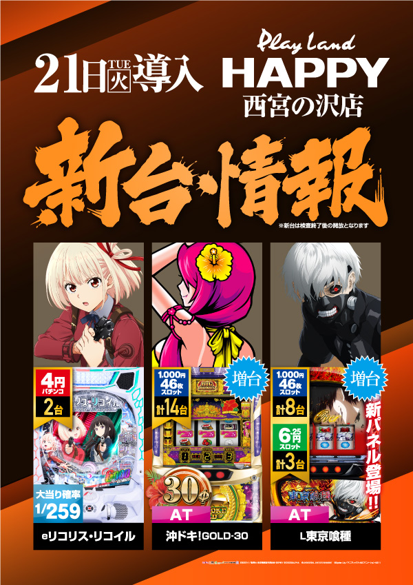 プレイランドハッピー西宮の沢店の最新情報画像