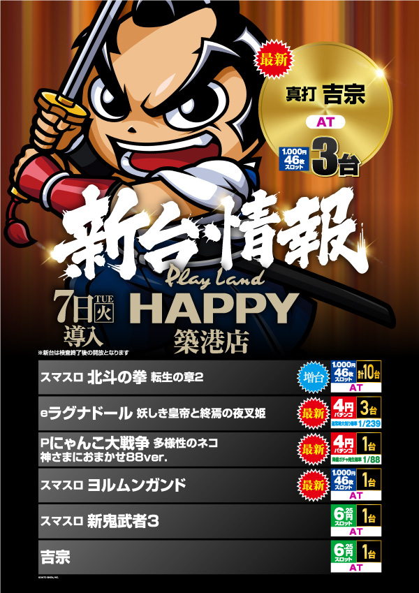 プレイランドハッピー築港店の最新情報画像