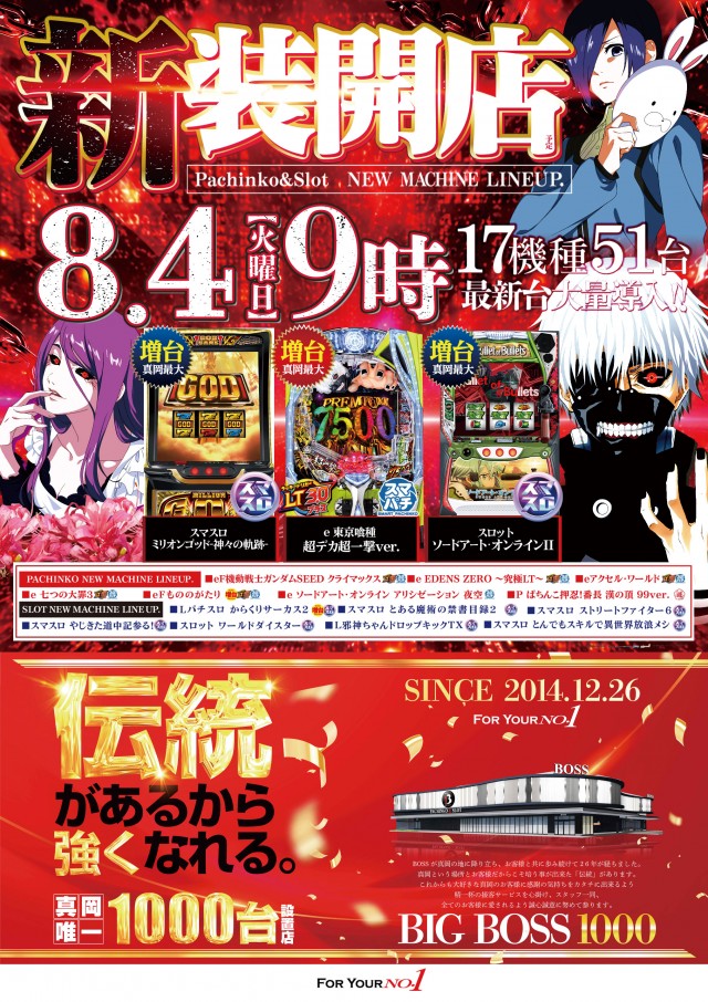 BIG BOSS 1000の最新情報画像