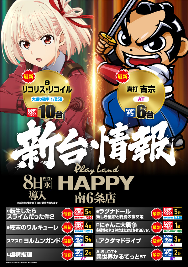 プレイランドハッピー南6条店の最新情報画像