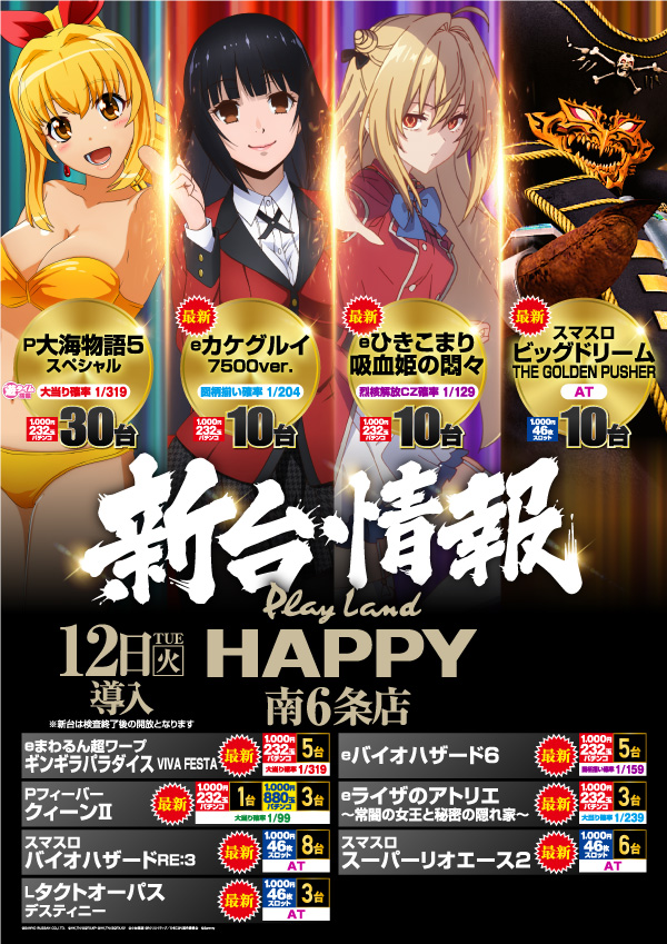 プレイランドハッピー南6条店の最新情報画像