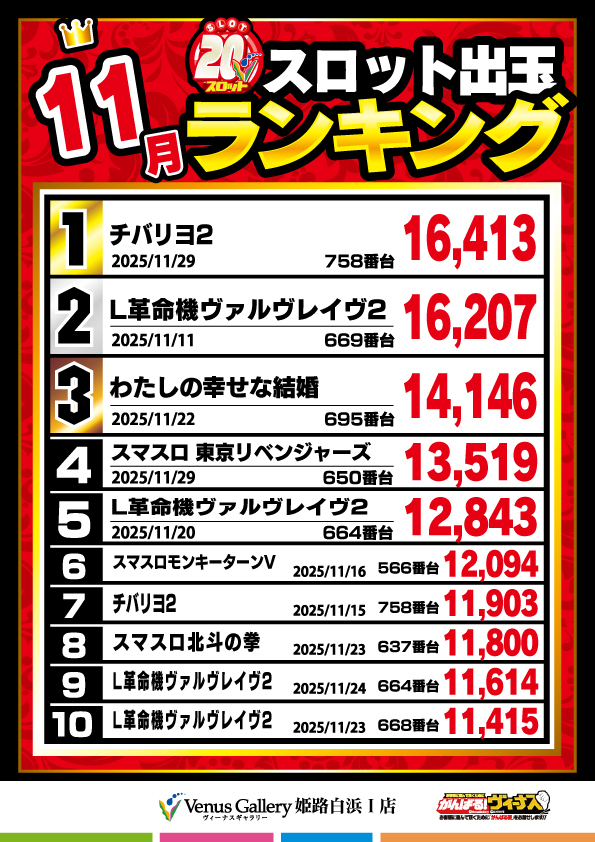 ヴィーナスギャラリー姫路白浜Ⅰ店の最新情報画像