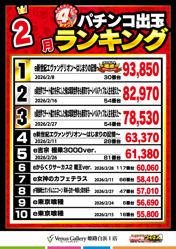 ヴィーナスギャラリー姫路白浜Ⅰ店の最新情報画像