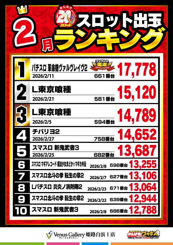 ヴィーナスギャラリー姫路白浜Ⅰ店の最新情報画像