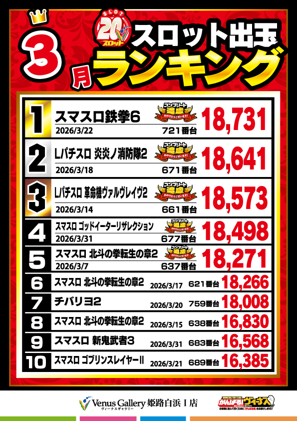 ヴィーナスギャラリー姫路白浜Ⅰ店の最新情報画像