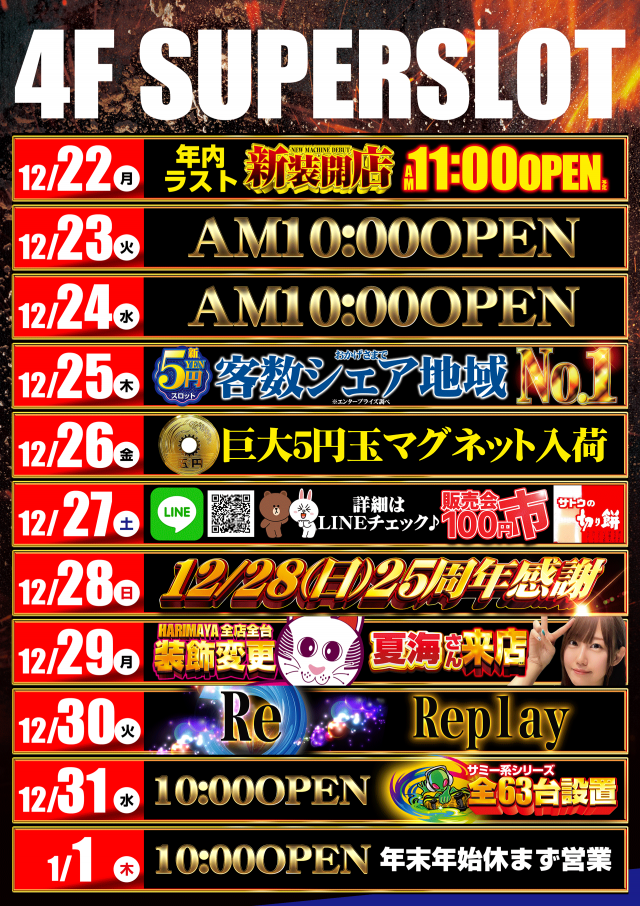 スーパースロットはりまやの最新情報画像