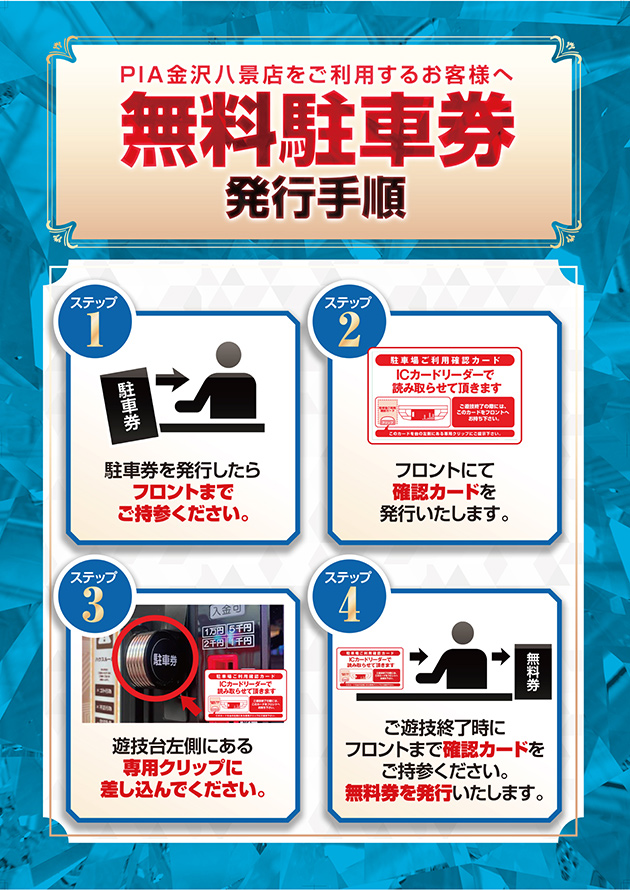 駐車券発行手順