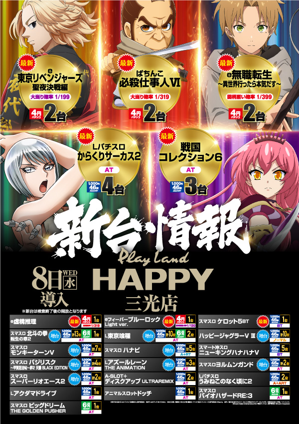 プレイランドハッピー三光店の最新情報画像