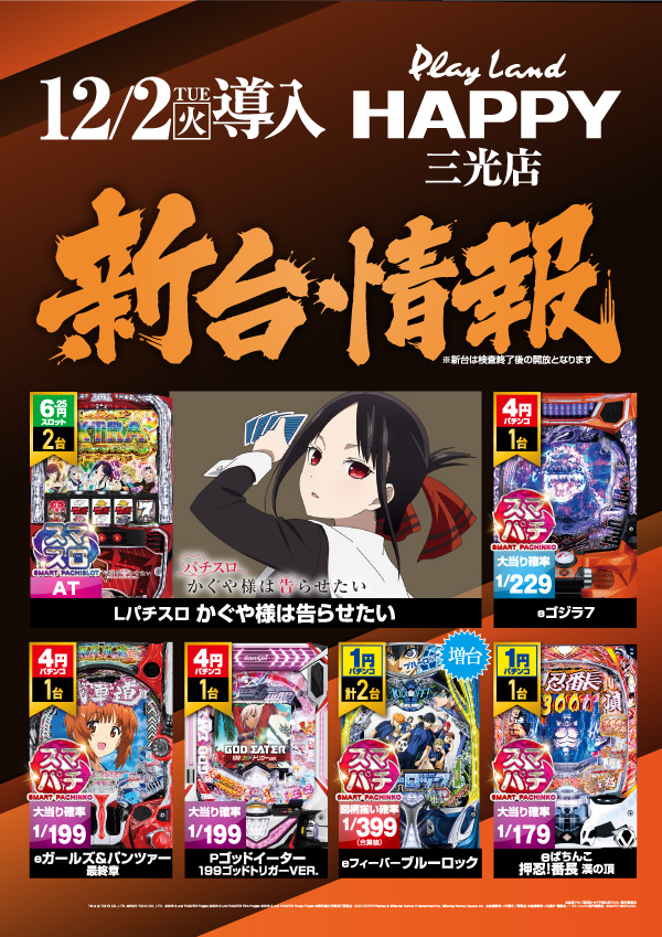 プレイランドハッピー三光店の最新情報画像