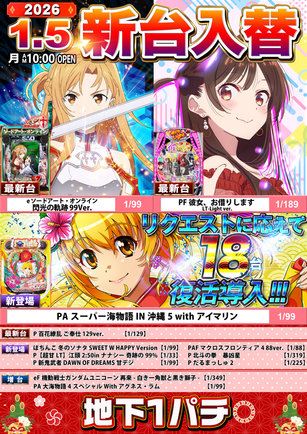 パチンコヒロキ蒲田東口店の最新情報画像