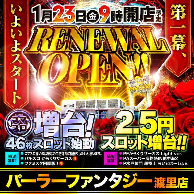 パーラーファンタジー渡里店の最新情報画像