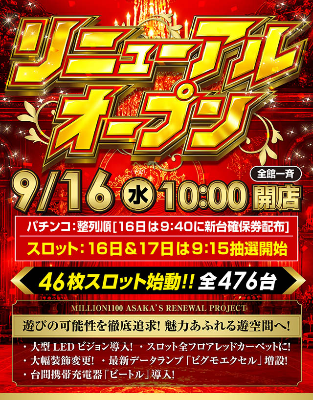 ミリオン1100朝霞店の最新情報画像