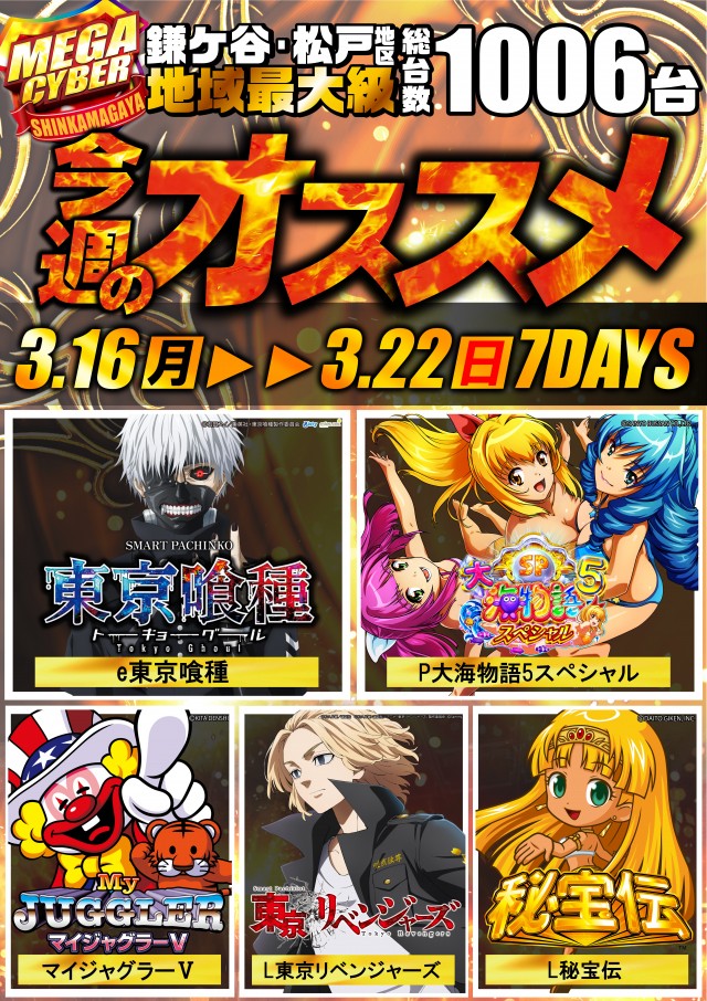 メガサイバーパチンコ新鎌ケ谷店の最新情報画像