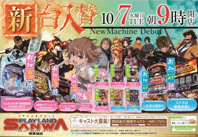 プレイランドサンワ尾張旭店の最新情報画像