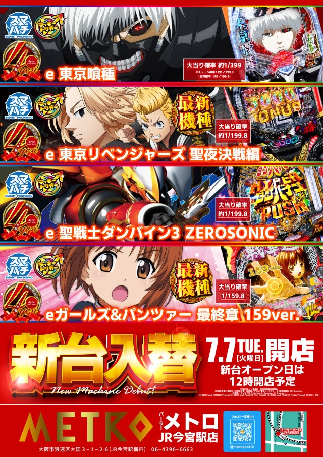 パーラーメトロJR今宮駅店の最新情報画像