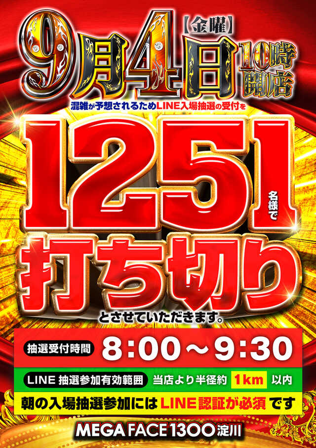 メガフェイス1300淀川の最新情報画像